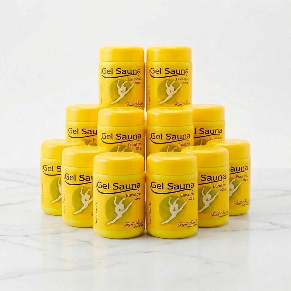 Bulk dozen pack of Colombian Eucalyptus Sauna Gel for slimming