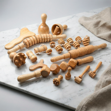 Professional Wood Therapy Kit 13 elements for face and body massage